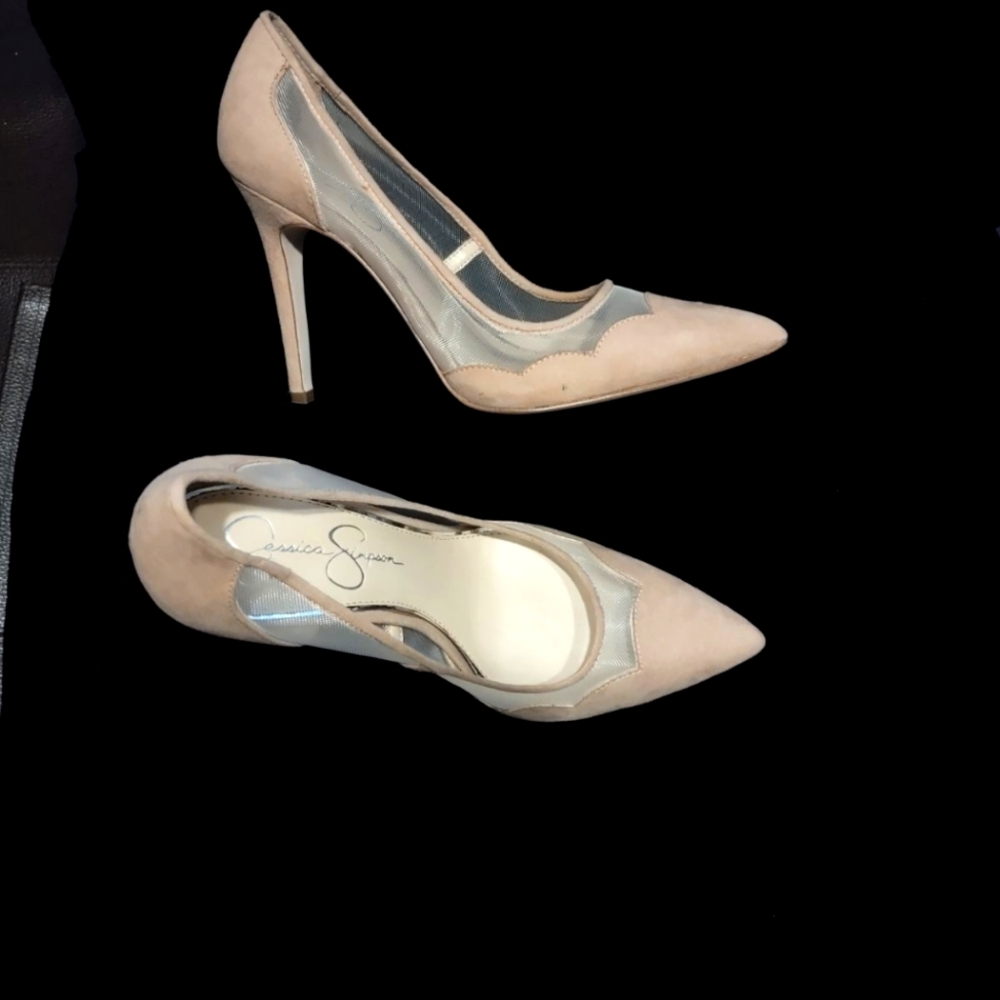 Jessica Simpson Pink and Cream Stiletto Heels - Like NEW, just Worn Once To Try